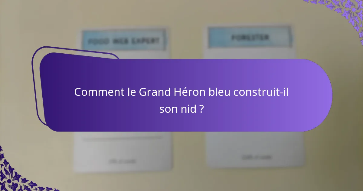 Où vit le Grand Héron bleu ?