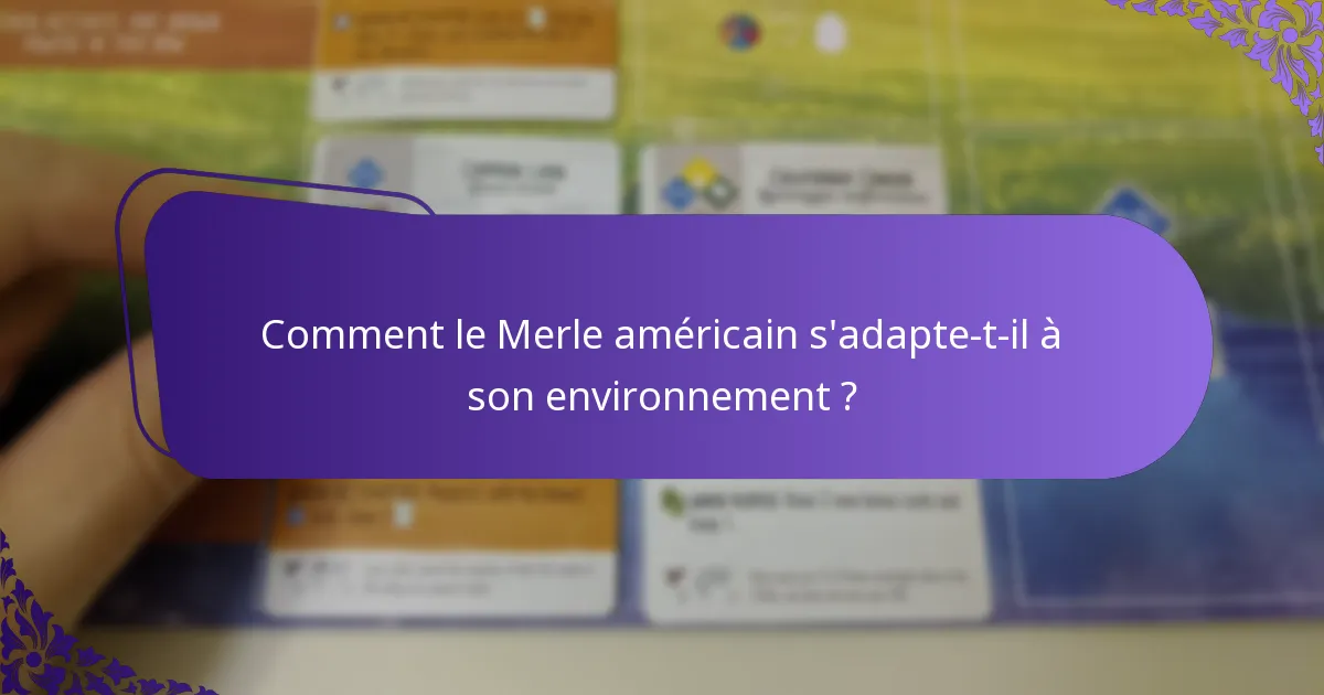 Que mange le Merle américain ?