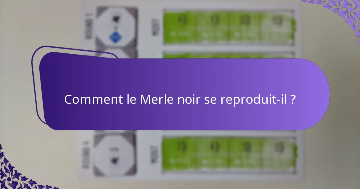 Où le Merle noir habite-t-il généralement ?