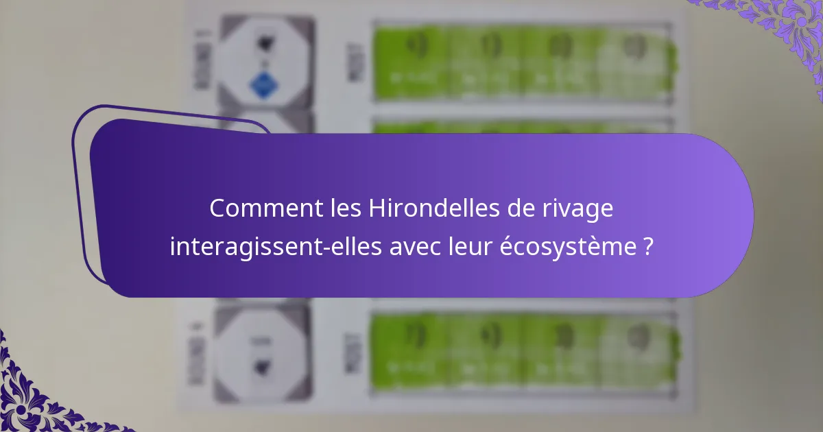 Quel type d’habitat les Hirondelles de rivage préfèrent-elles ?