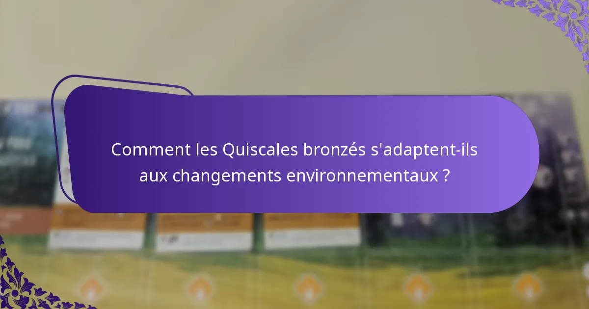 Quels habitats les Quiscales bronzés préfèrent-ils ?