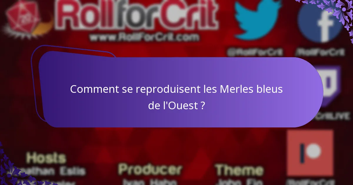 Que mange le Merle bleu de l’Ouest ?