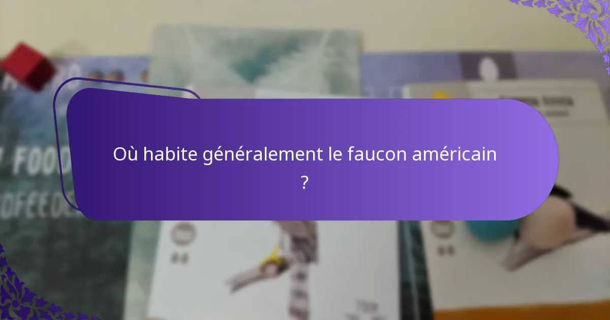 Quel est le régime alimentaire du faucon américain ?
