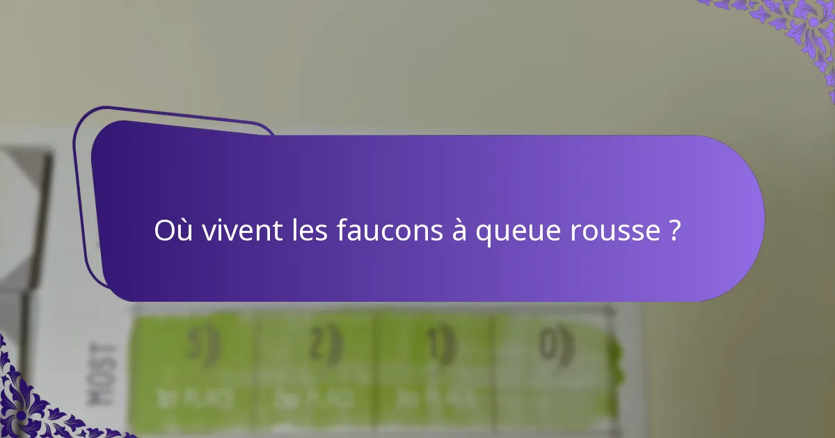Comment les faucons à queue rousse nichent-ils ?