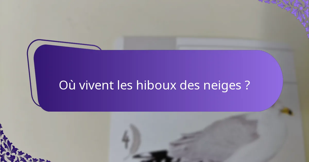 Que mangent les hiboux des neiges ?