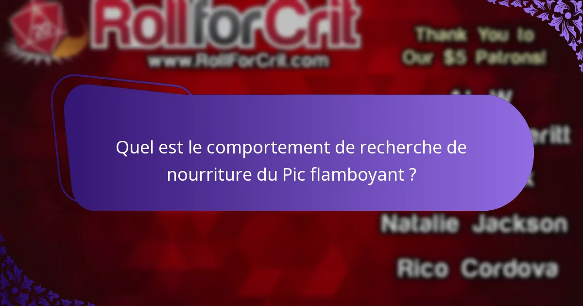 Comment les Pics flamboyants construisent-ils leurs nids ?