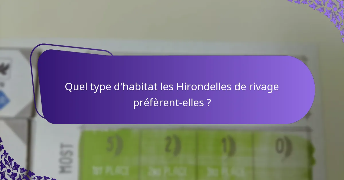 Comment les Hirondelles de rivage interagissent-elles avec leur écosystème ?