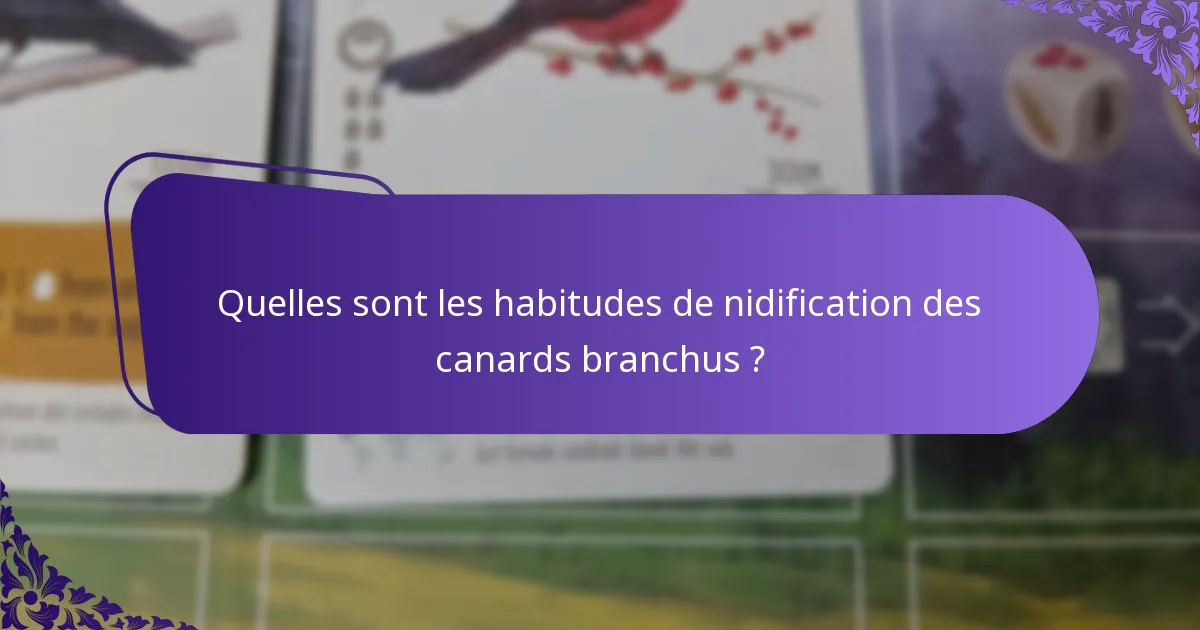 Quels efforts de conservation sont en place pour les canards branchus ?