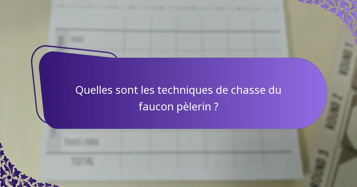 Quels sont les statuts de conservation des faucons pèlerins ?